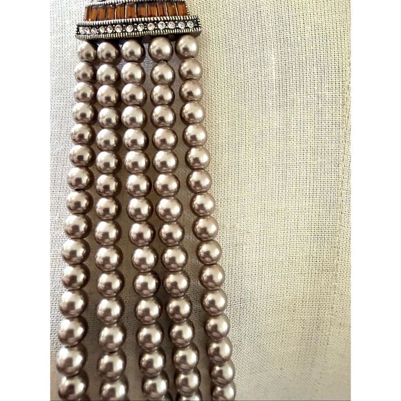 Heidi Daus Master Clasp Multi-Strand Faux Pearl Necklace